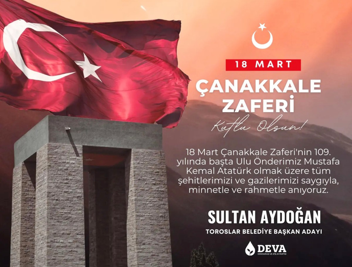 Sultan Aydoğan Şehitleri Anma Günü ve Çanakkale Zaferi mesajı